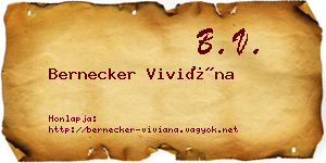 Bernecker Viviána névjegykártya